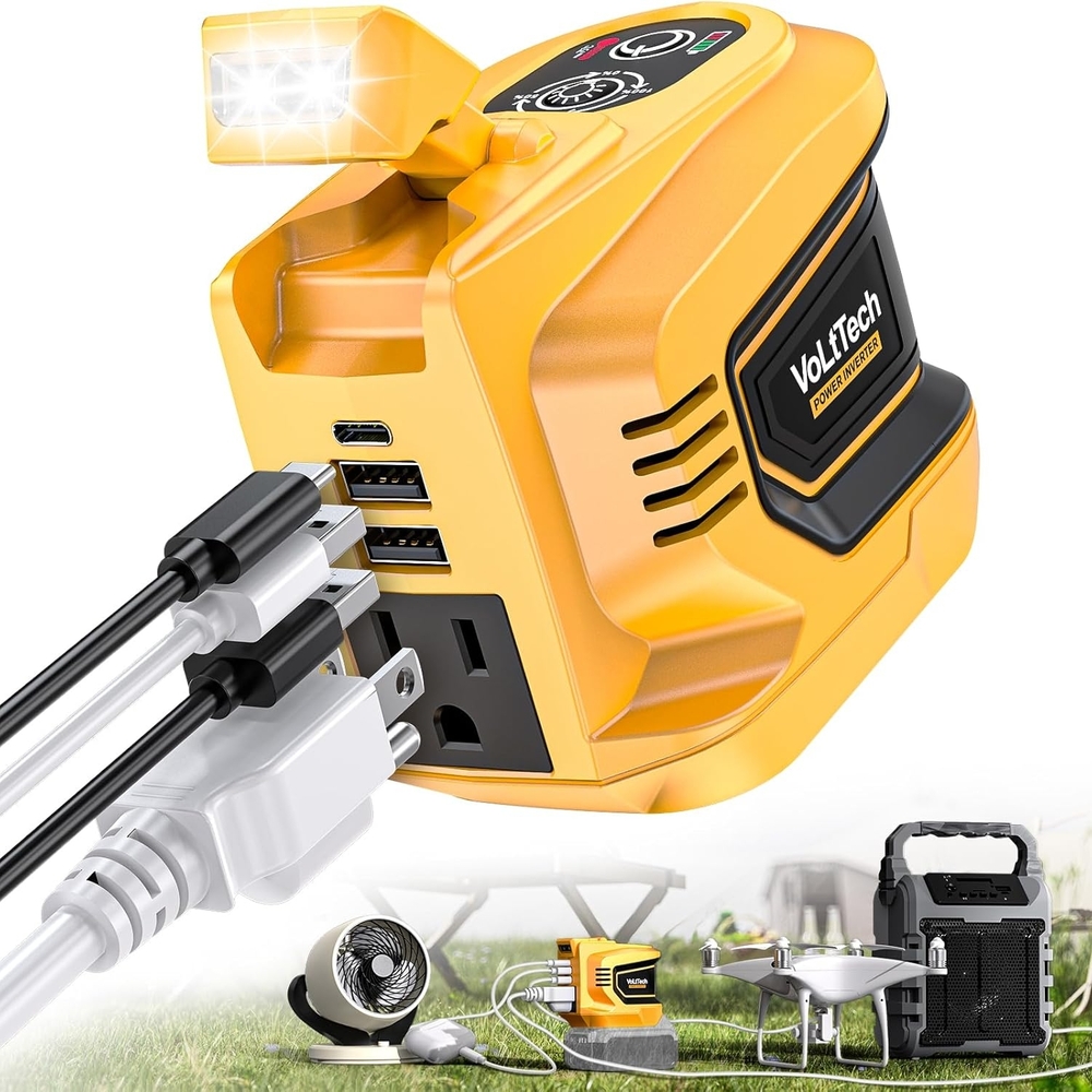 200W Power Inverter (POWER PACK NOT INCLUDED) for Dewalt 20V